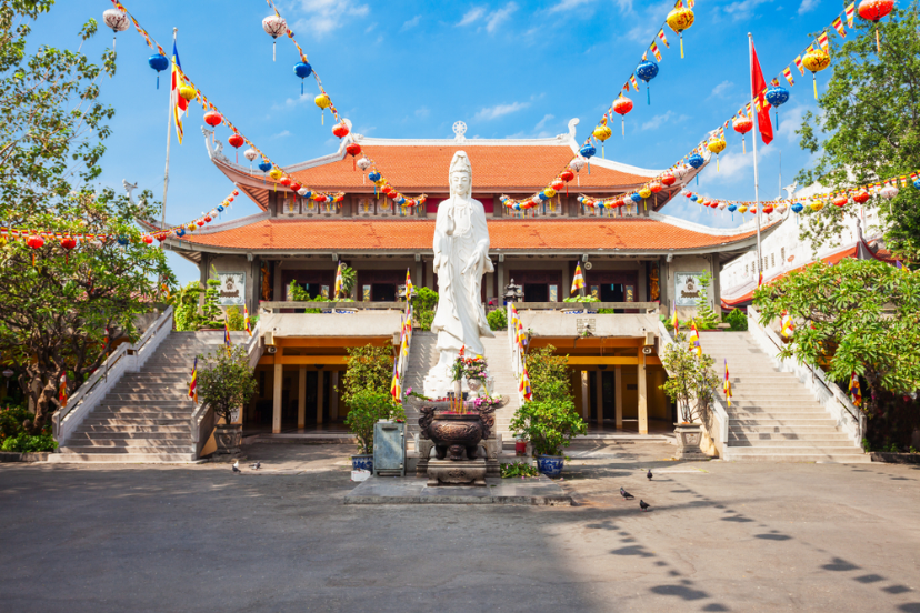 Buddhist temple in Vietnam reflecting Confucian and Taoist influences